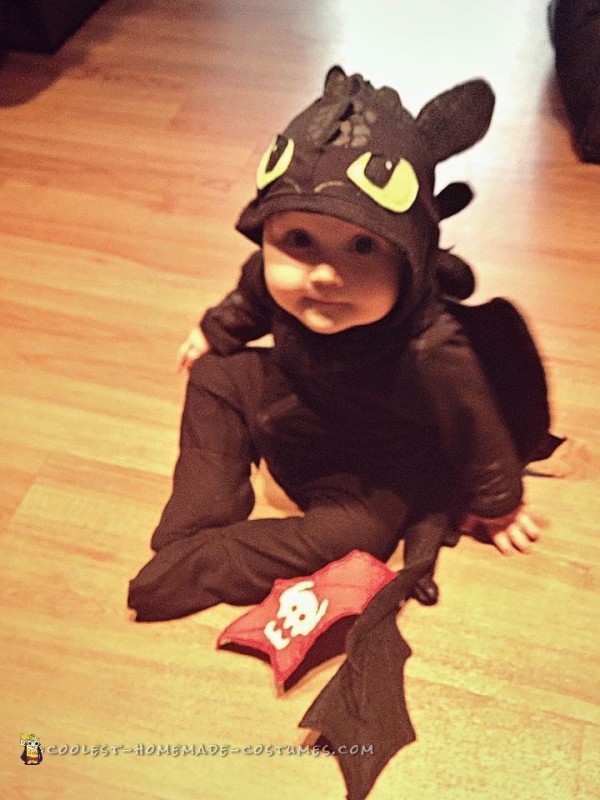 DIY How to Train Your Dragon Toothless Baby Costume for $12