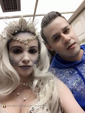 Cool Ice Queen and Jack Frost Couple Costume