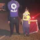 King Bob and Purple Minion Couple Costume