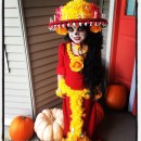 Pretty Dia De Los Muertos Costume for a Girl