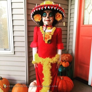 Pretty Dia De Los Muertos Costume for a Girl