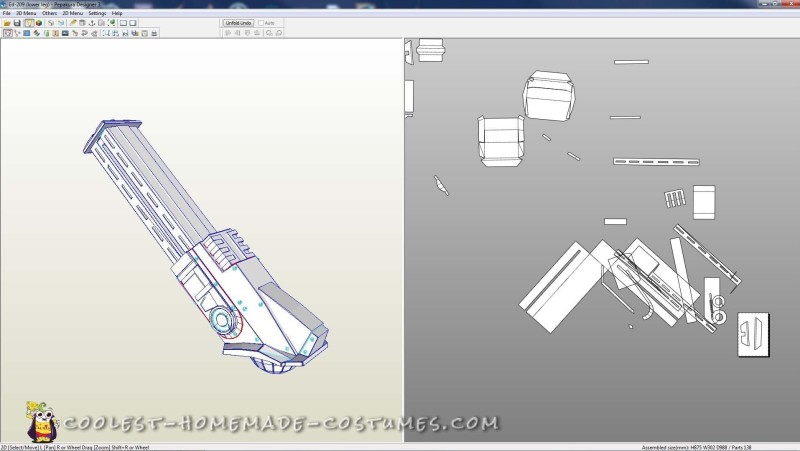 Turning the 3D model into a 2D pattern