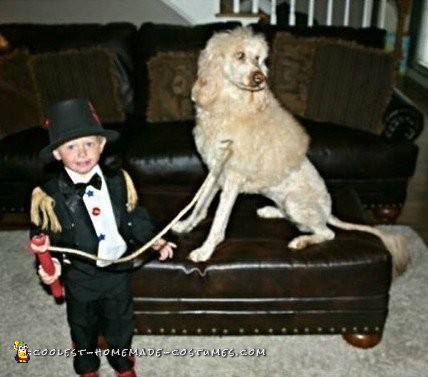 Cutest Toddler Lion Tamer Costume and Lion Dog