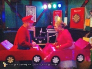 Mario Cart and Princess Peach Couple Costume