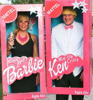 Middle-Aged Barbie and Mid-Life Crisis Ken Couple Costume