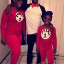 Mom, Daughter and Son Cat in the Hat Family Costumes