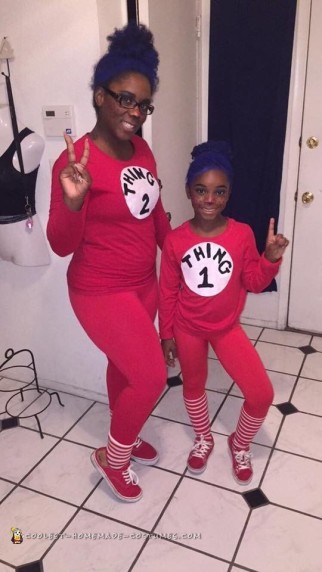 Mom, Daughter and Son Cat in the Hat Family Costumes