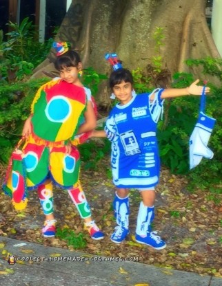 Google Chrome and Facebook Couple Costume