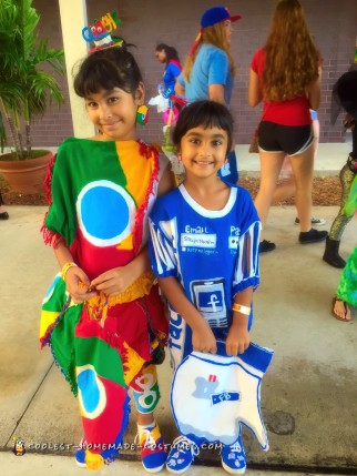 Google Chrome and Facebook Couple Costume