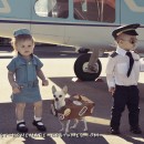 Pan Am Crew Toddler Costumes with Chihuahua