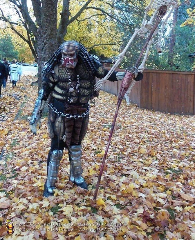 Predator Costume Made of Recycled Parts