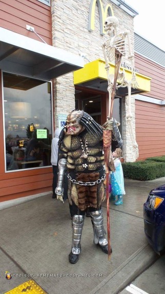 Predator Costume Made of Recycled Parts