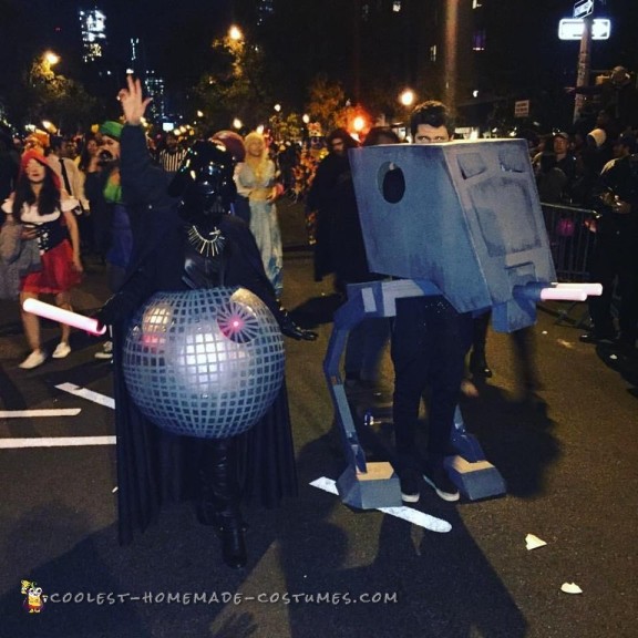 Coolest Ever Darth Star and AT-ST Couple Costume