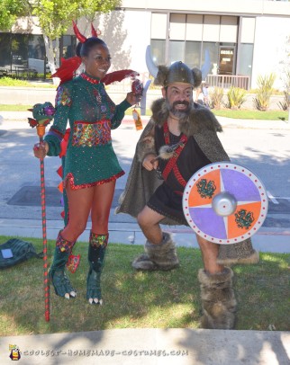 Viking and Dragon Love Couple Costume