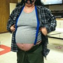 Beer Belly Hillbilly Costume Idea for a Pregnant Woman