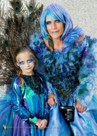 Coolest Recycled Peacock Halloween Costume