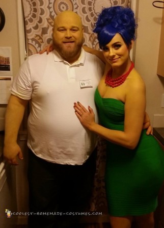 Couple Homer and Marge Simpson Costumes