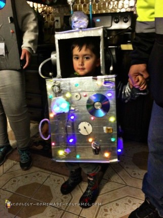 Mom and Son Cardboard Robot Costumes