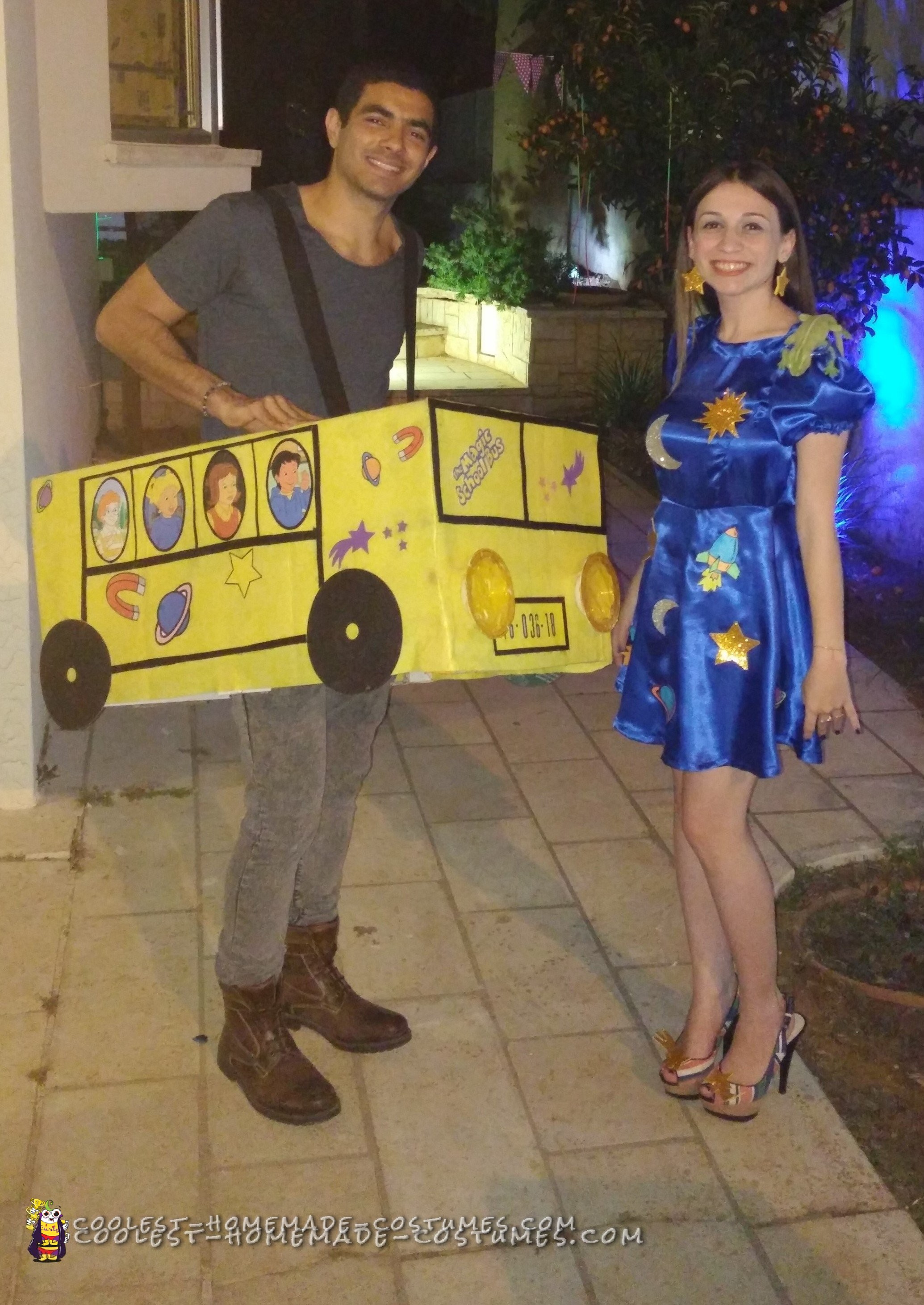 The Magic School Bus Homemade Couple Costume