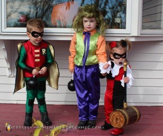 Cosplay Inspired Harley Quinn and Robin Toddler Costumes