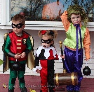 Cosplay Inspired Harley Quinn and Robin Toddler Costumes