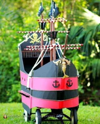Adorable Captain Hook Baby Costume and Pirate Ship