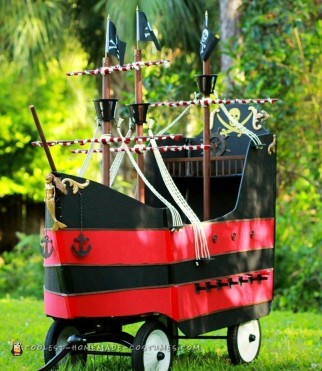 Adorable Captain Hook Baby Costume and Pirate Ship