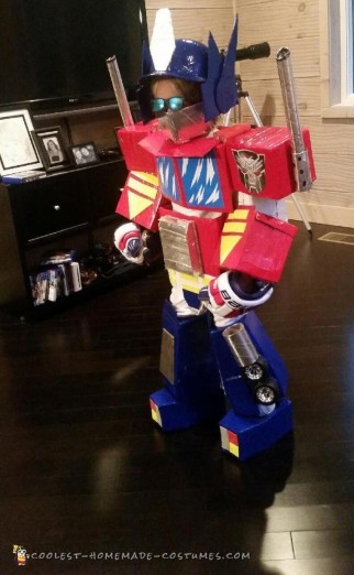 Awesome Homemade Optimus Prime Costume
