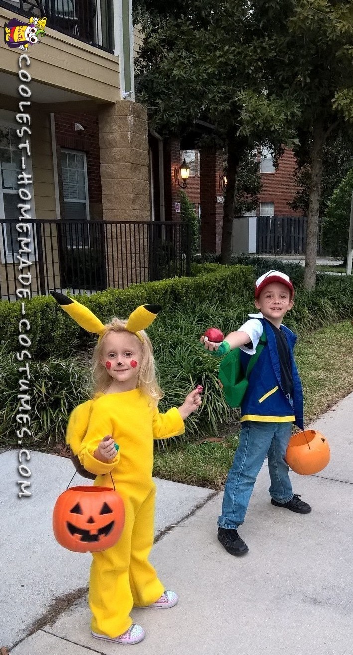 Coolest Homemade Pokemon Halloween Costumes for Kids: Ash Ketchem and ...