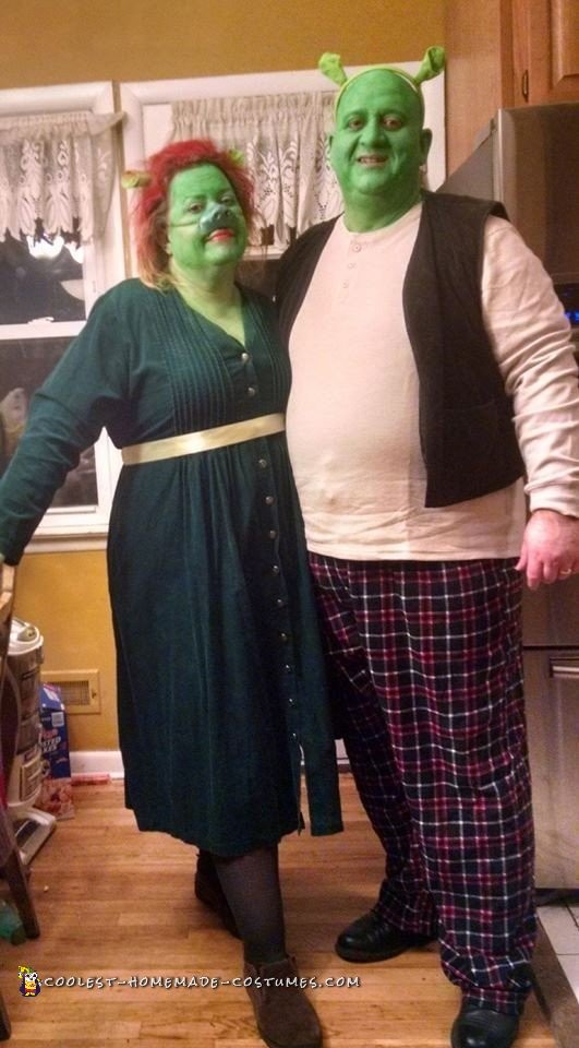 Cool Princess Fiona and Shrek Costumes