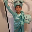 Meaningful Homemade Statue of Liberty Child Costume