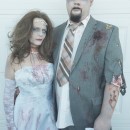 zombie bride and groom couple costume