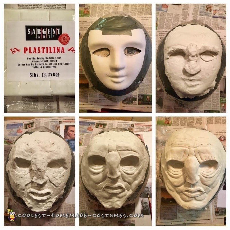 Scultping the face with Clay