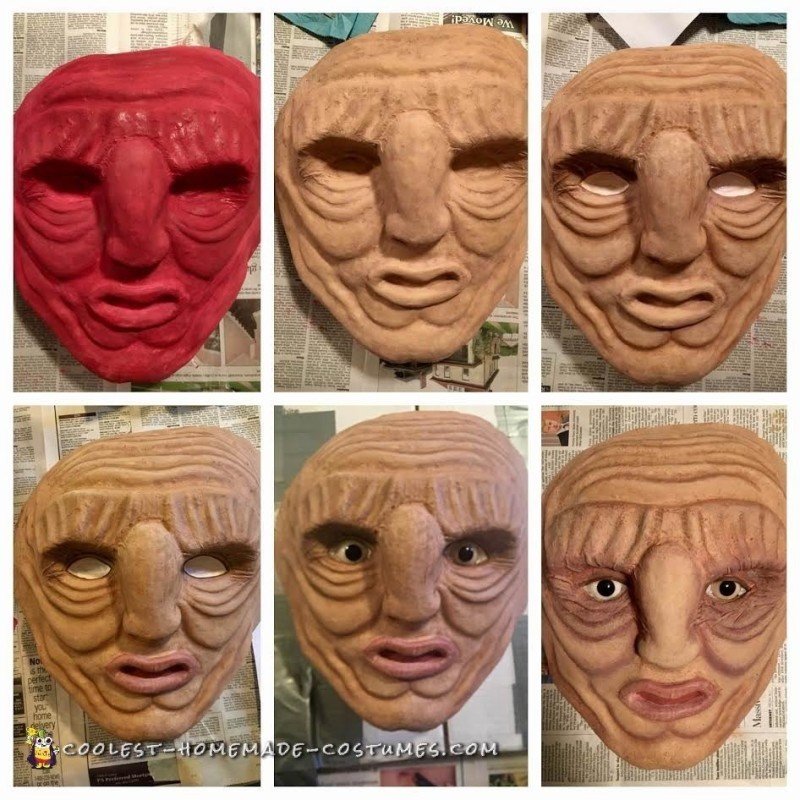 Painting the Paper Mache Mask