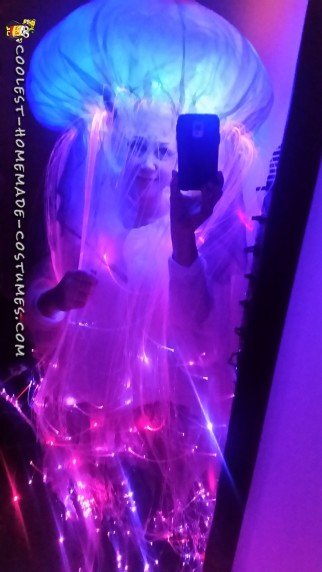 Glow in the dark diy jellyfish costume tutorial - Swoodson Says