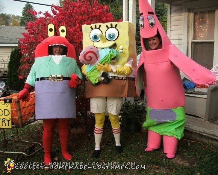 Coolest DIY SpongeBob Halloween Costumes for a Family