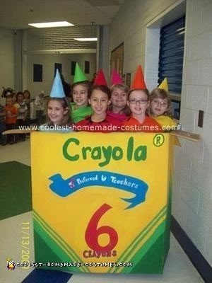 Crayola Crayons and their Box Costume