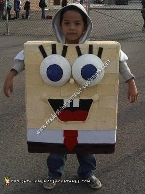 Homemade Spongebob Child Halloween Costume Idea