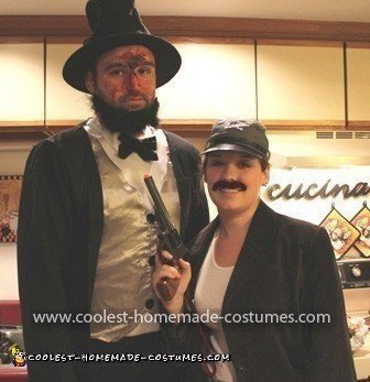 Homemade Abraham Lincoln and John Wilkes Booth Couple Costume
