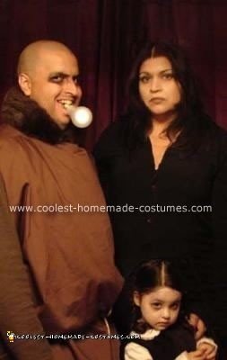 Uncle Fester, Morticia and Wednesday Addams Costumes