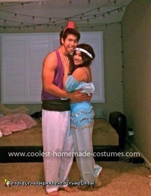 Homemade Aladdin and Jasmine Couple Costume