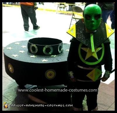 Homemade Alien and UFO Costume