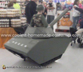 Homemade Army Man in Tank Costume