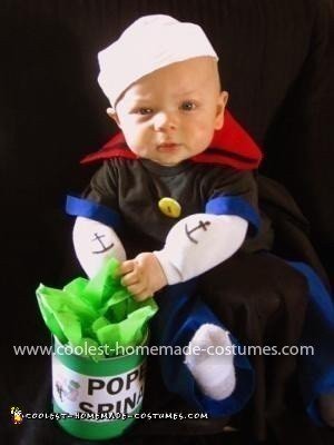 Homemade Infant Popeye the Sailor Man Costume