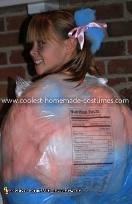 Homemade Bag of Cotton Candy Costume