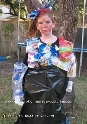 Homemade Bag of Trash Child Halloween Costume
