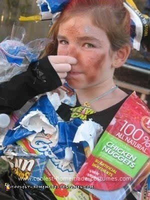 Homemade Bag of Trash Child Halloween Costume