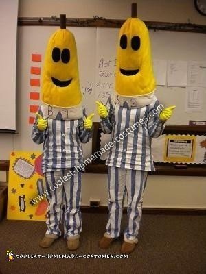 Bananas in Pajamas DIY Couple Halloween Costume