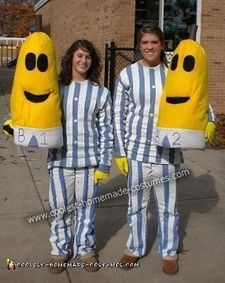 Bananas in Pajamas DIY Couple Halloween Costume