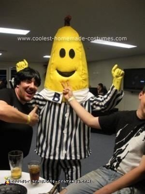 Homemade Bananas in Pyjamas Costume